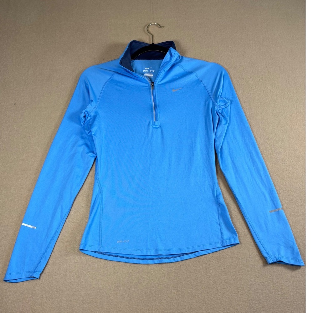 Nike Element Dri-FIT Womens XS Blue Half Zip Running Top 602677-412